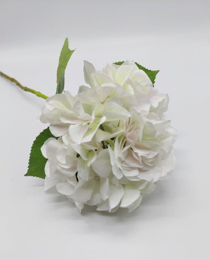 Hydrangea Fabric Artificial White Height 65 cm