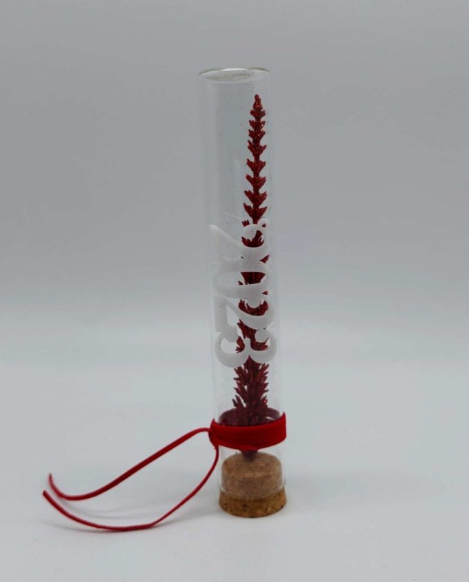 Lucky 2023 Glass Cylinder Red Leaf