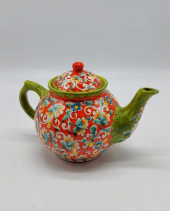 Teapot Ceramic Hand Painted Flowers