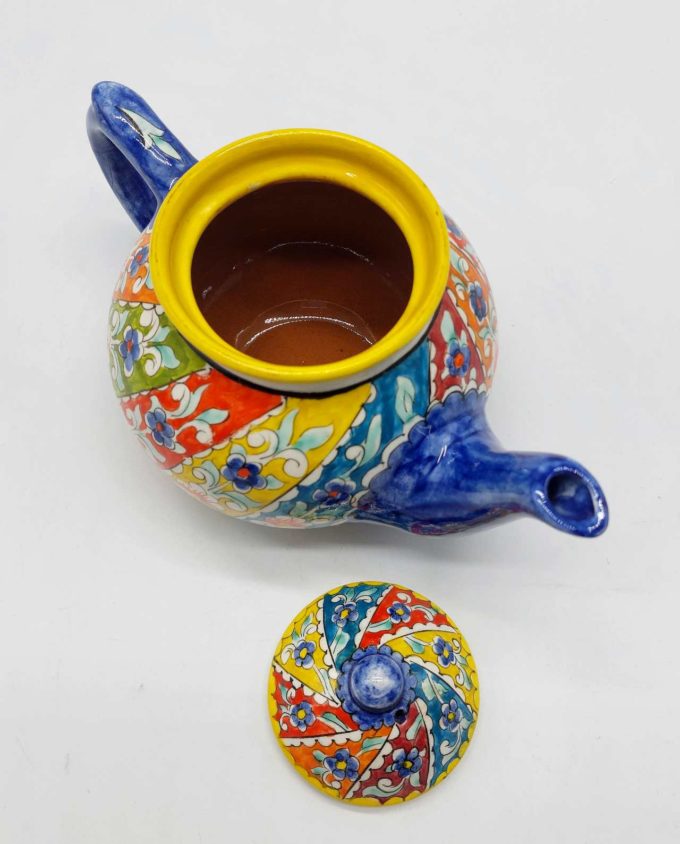 Teapot Ceramic Hand Painted Flowers