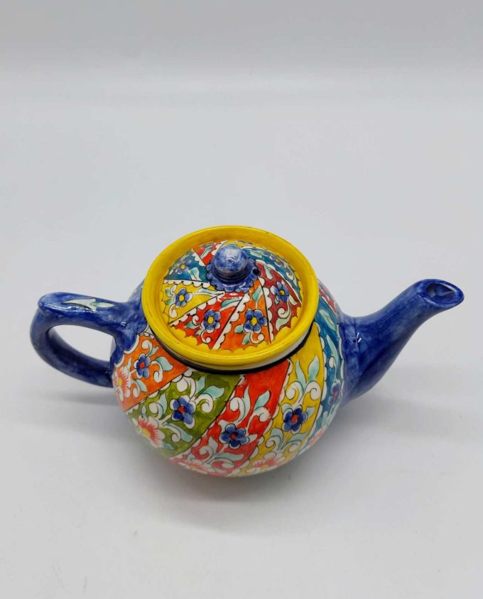 Teapot Ceramic Hand Painted Flowers