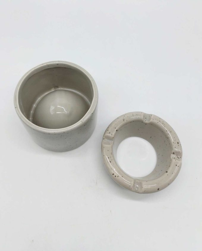 Ashtray Ceramic Gray Spotted Diameter 10 cm