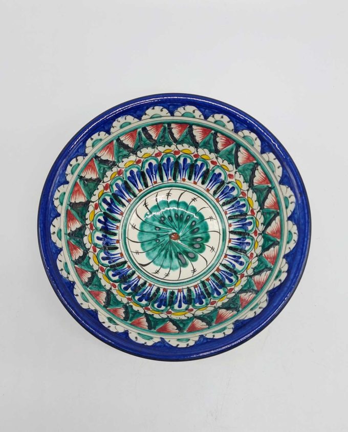 Bowl Ceramic Handpainted Blue Patterns