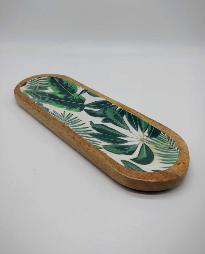 Platter Mango Wood "Jungle" 38 cm x 13 cm