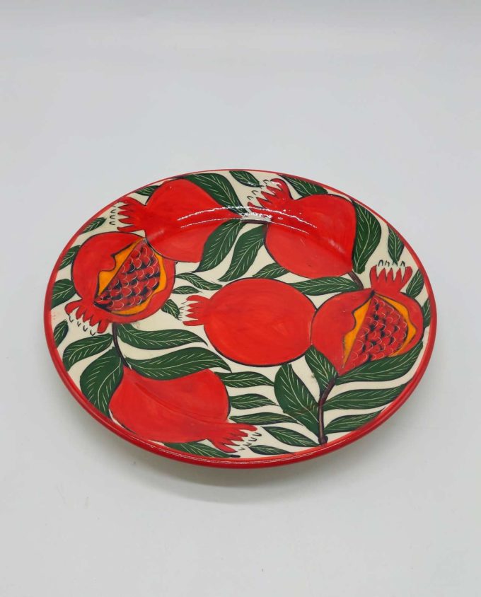 Plate Ceramic “Pomegranates” Diameter 25.5 cm