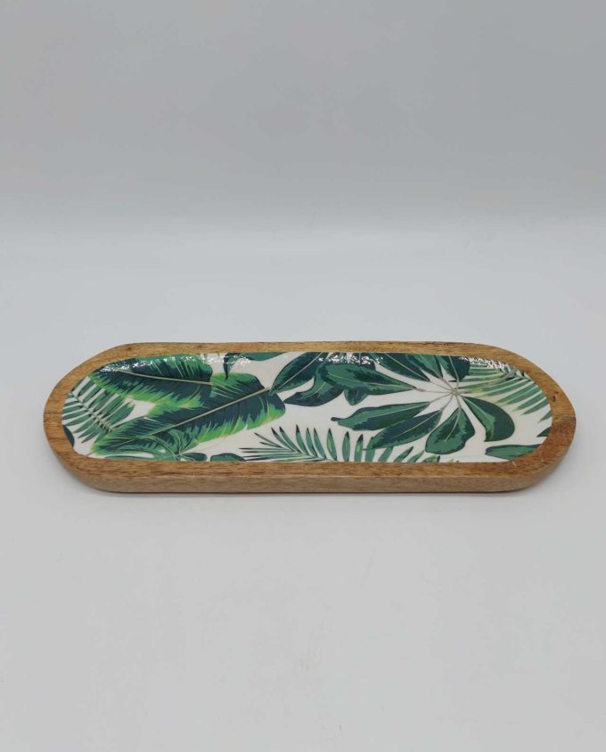 Platter Mango Wood "Jungle" 38 cm x 13 cm