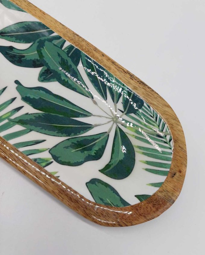 Platter Mango Wood "Jungle" 38 cm x 13 cm