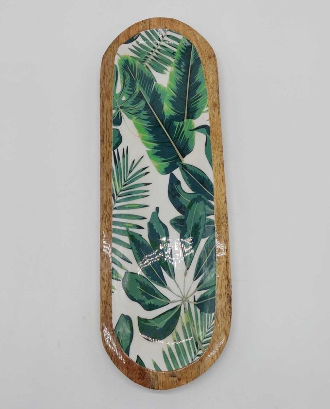 Platter Mango Wood "Jungle" 38 cm x 13 cm