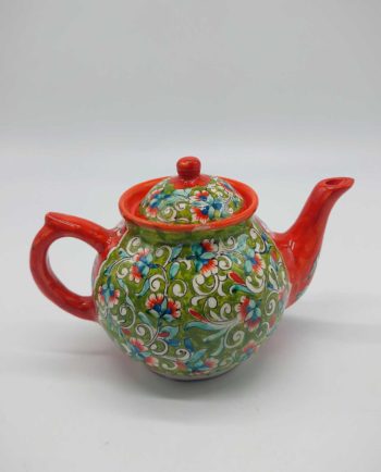 Teapot Ceramic Hand Painted Flowers