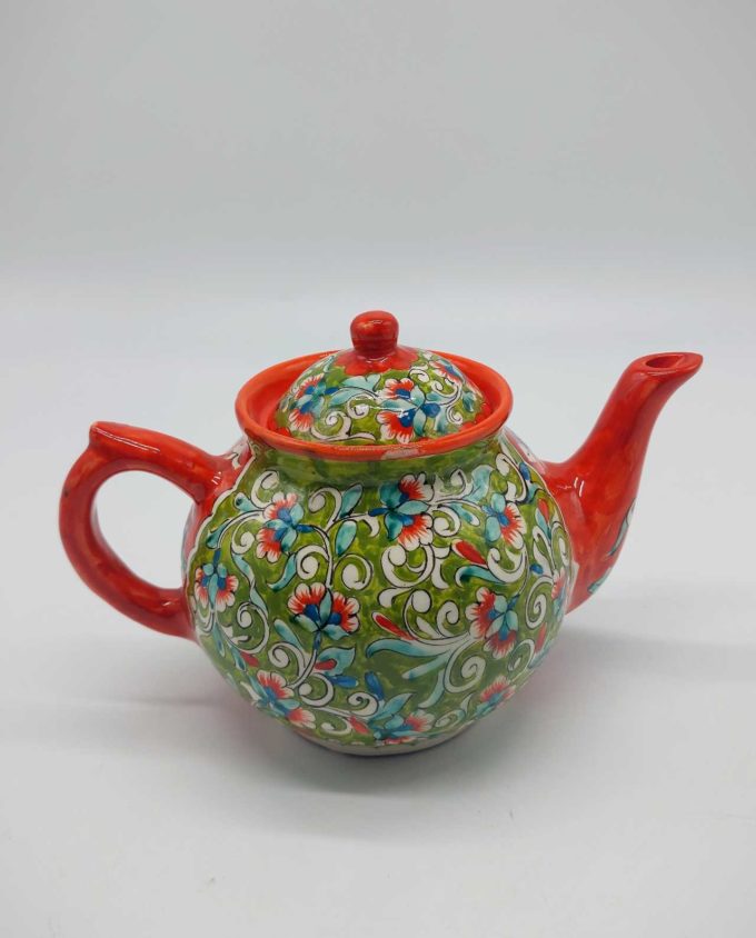 Teapot Ceramic Hand Painted Flowers