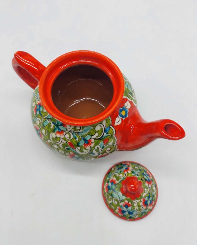 Teapot Ceramic Hand Painted Flowers