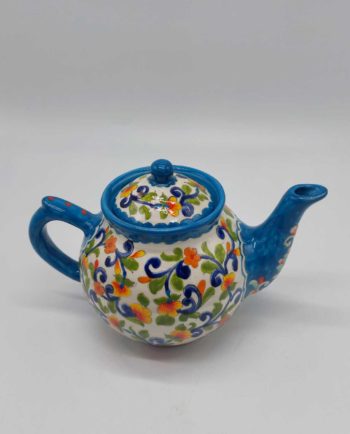 Teapot Ceramic Hand Painted Flowers