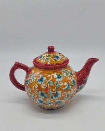 Teapot Ceramic Hand Painted Flowers