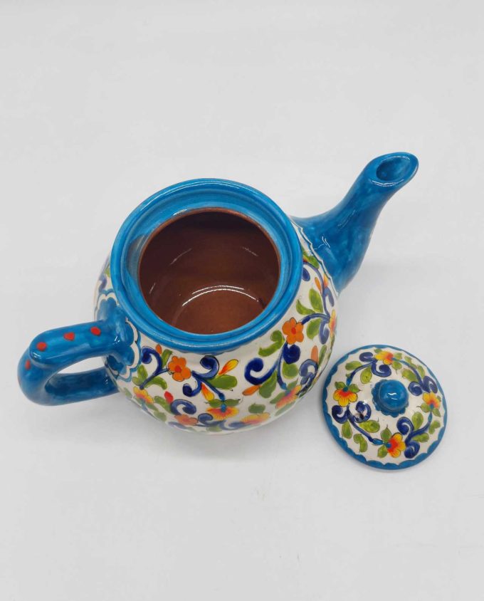 Teapot Ceramic Hand Painted Flowers
