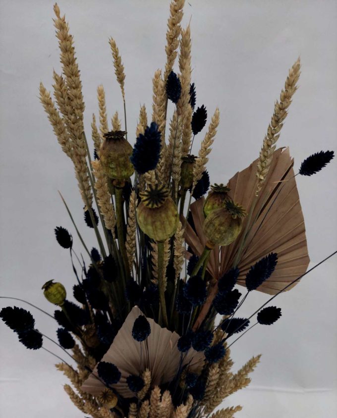 Dried Flowers Arrangement Blue Phalaris