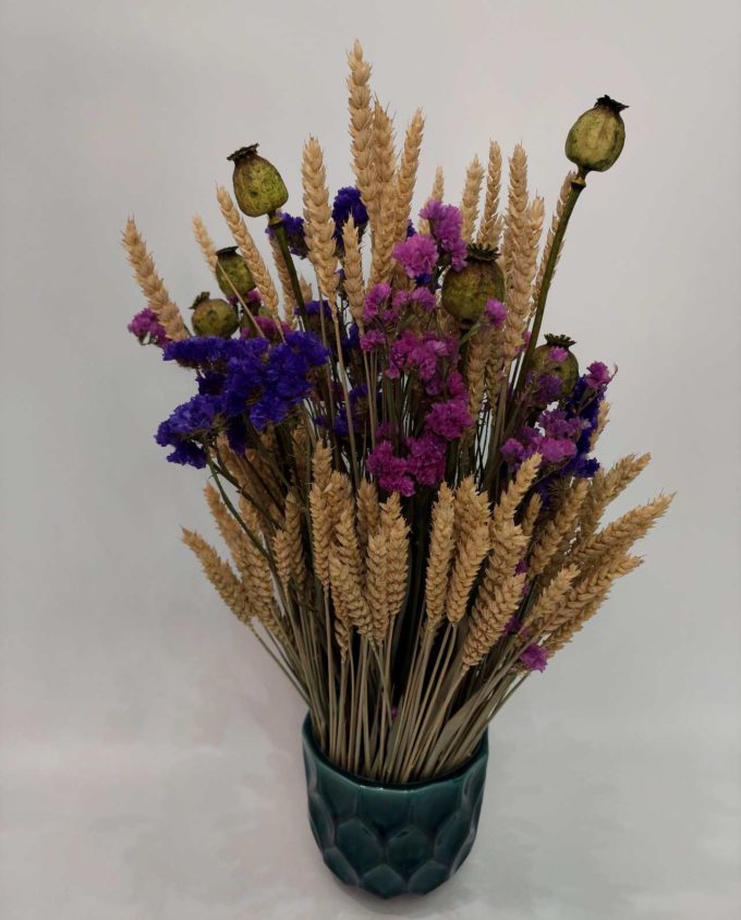 Dried Flowers Arrangement Lilac Limonium & Papaver