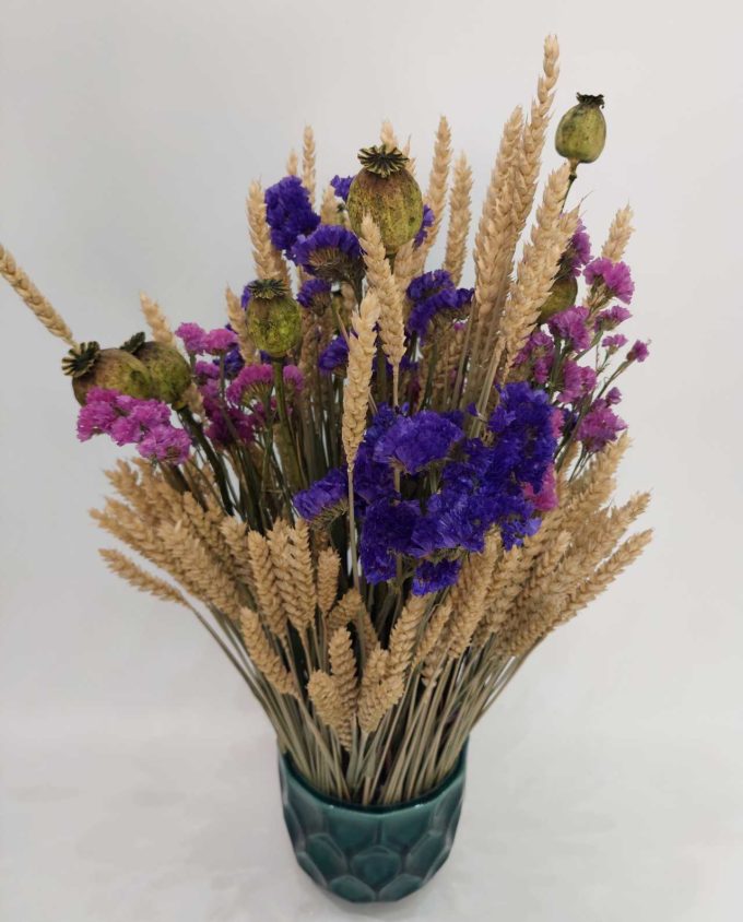Dried Flowers Arrangement Lilac Limonium & Papaver
