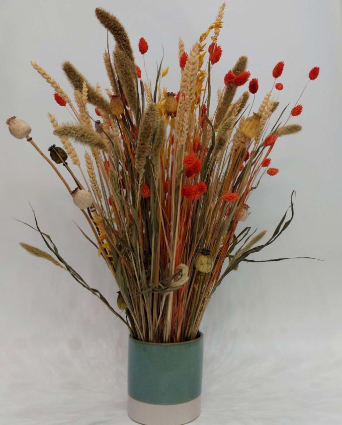 Dried Flowers Arrangement Orange- Yellow