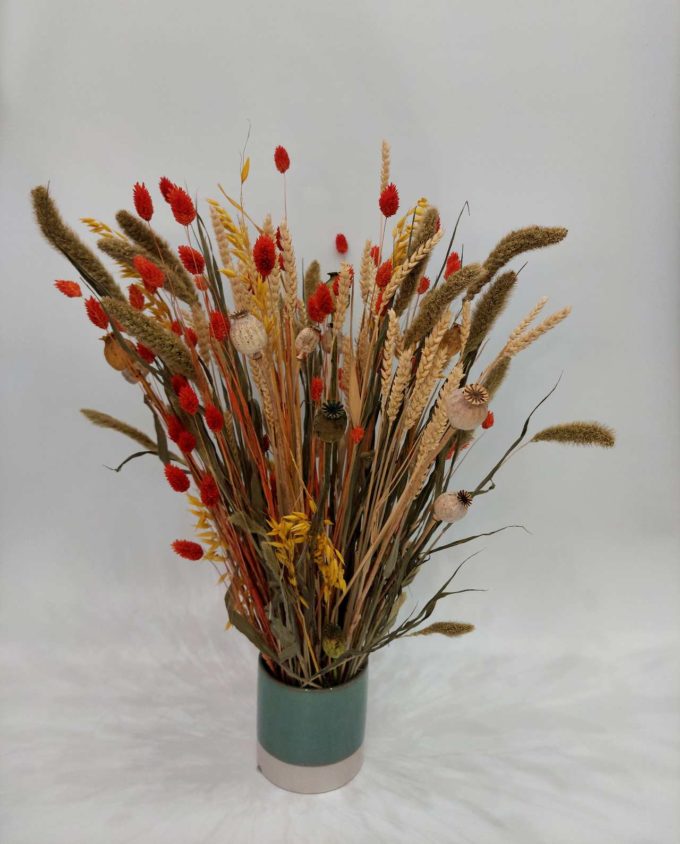 Dried Flowers Arrangement Orange- Yellow