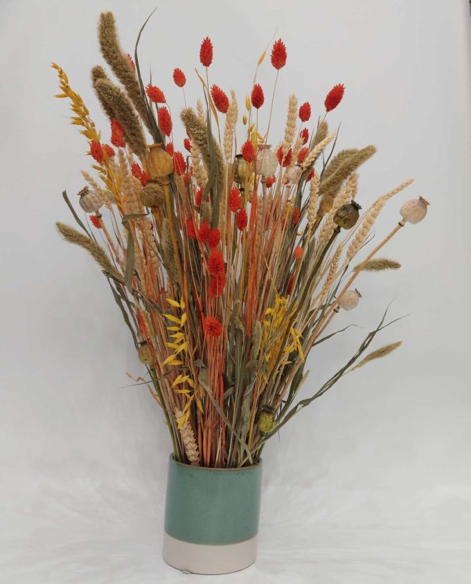 Dried Flowers Arrangement Orange- Yellow