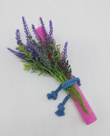 Easter Pink Candle Bouquet Lavender