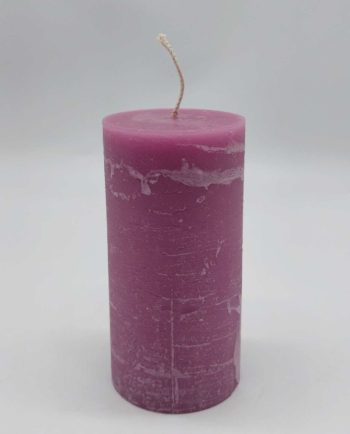 Candle Dusky Pink Pillar Aromatic Height 14 cm Diameter 7 cm