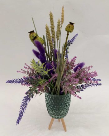 Dried Flower Arrangement Purple-Green