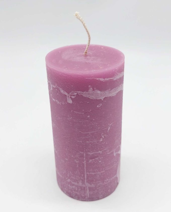 Candle Dusky Pink Pillar Aromatic Height 14 cm Diameter 7 cm
