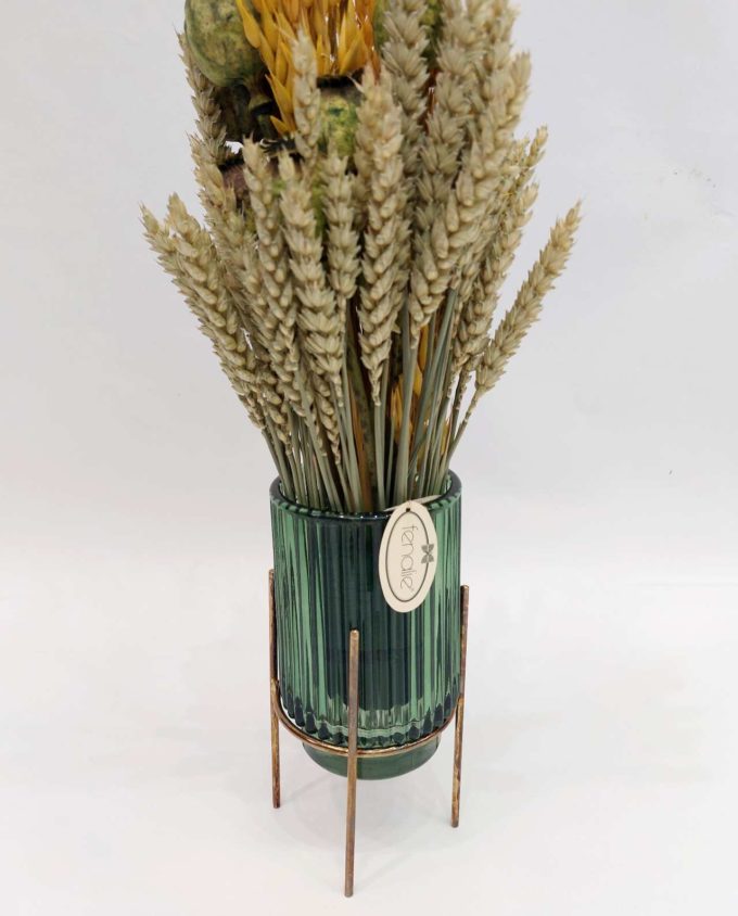 Dried Flowers Arrangement Yellow-Green