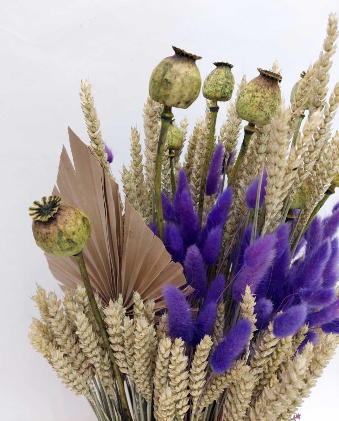 Dried Flowers Arrangement Lilac Lagurus & Papaver