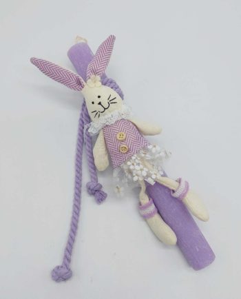 Easter Candle Lilac Bunny Girl