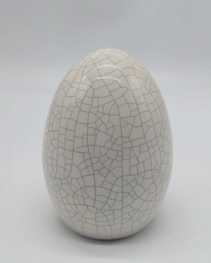 Αυγό πορσελάνινο κρακελέ ύψους 12 cm διαμέτρου 9 cm