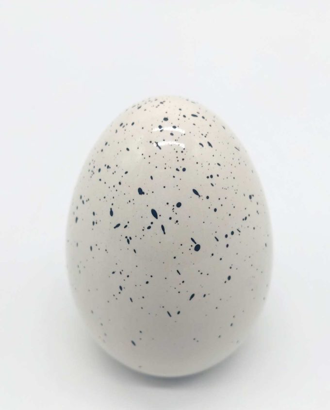 Αυγό πορσελάνινο πιστιλωτό ύψους 10 cm διαμέτρου 7 cm