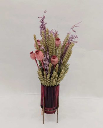 Dried Flowers Arrangement Pink- Maroon