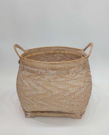 Basket Rattan Whitewash Height 40 cm
