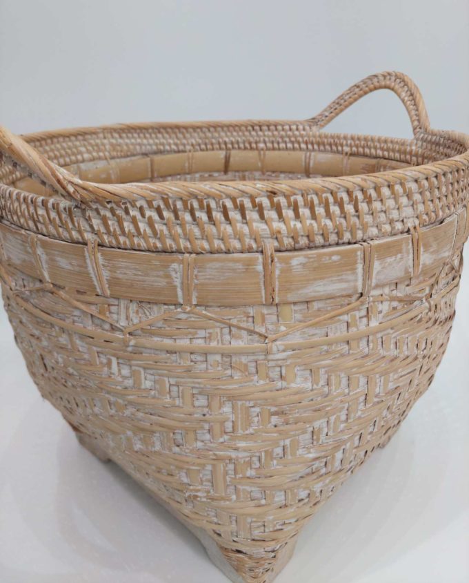 Basket Rattan Whitewash