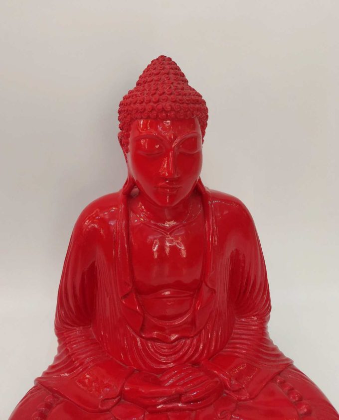 Buddha Red Resin Height 40 cm