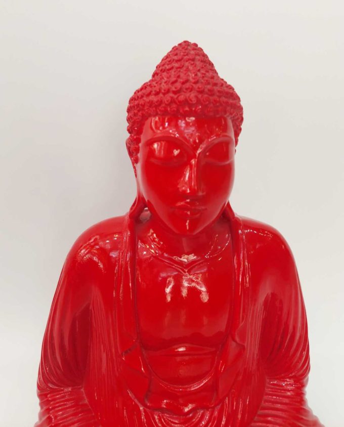Buddha Red Resin Height 40 cm