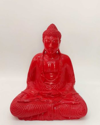 Buddha Red Resin Height 40 cm