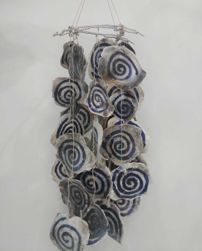 Ceiling Decor Seashells Blue Spirals