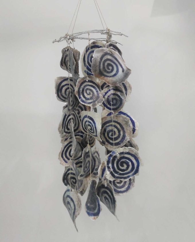 Ceiling Decor Seashells Blue Spirals