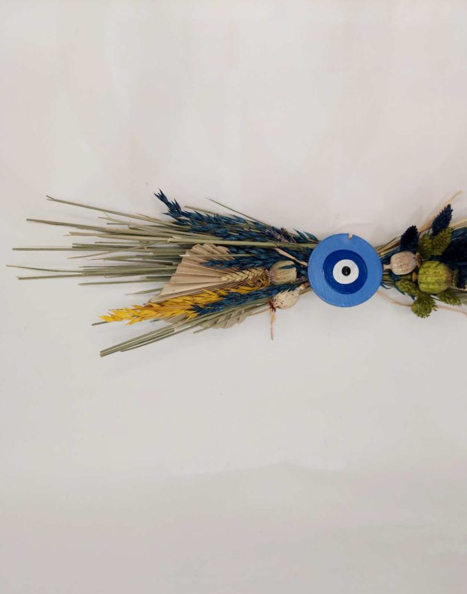 Dried Flowers Arrangement Indigo Evil Eye
