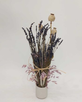 Dried Flowers Arrangement White Wheat 50 cm