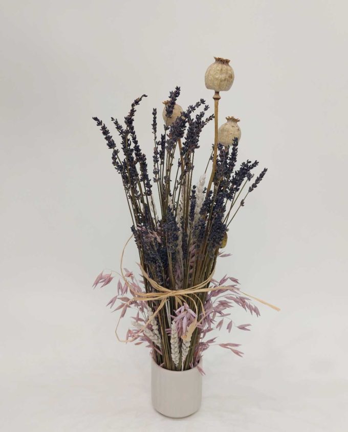 Dried Flowers Arrangement White Wheat 50 cm