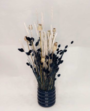 Dried Flowers Blue White Arrangement