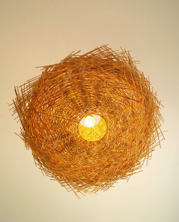 Φωτιστικό Οροφής Φυσικό Rattan «Urchin» Διαμέτρου 80 cm