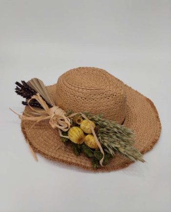 Hat Dried Flowers "Country"