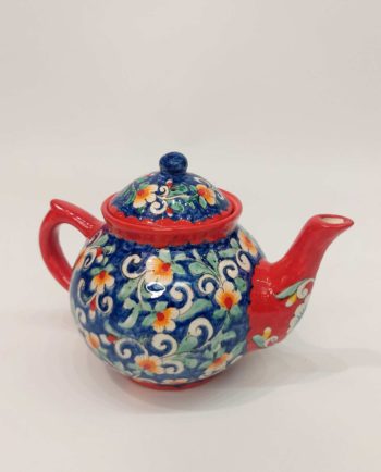 Teapot Ceramic Hand Painted Flowers