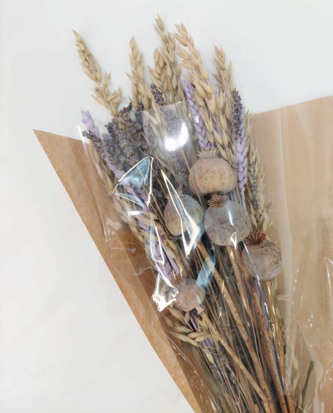 Bouquet Mix Dried Flowers Purple Natural