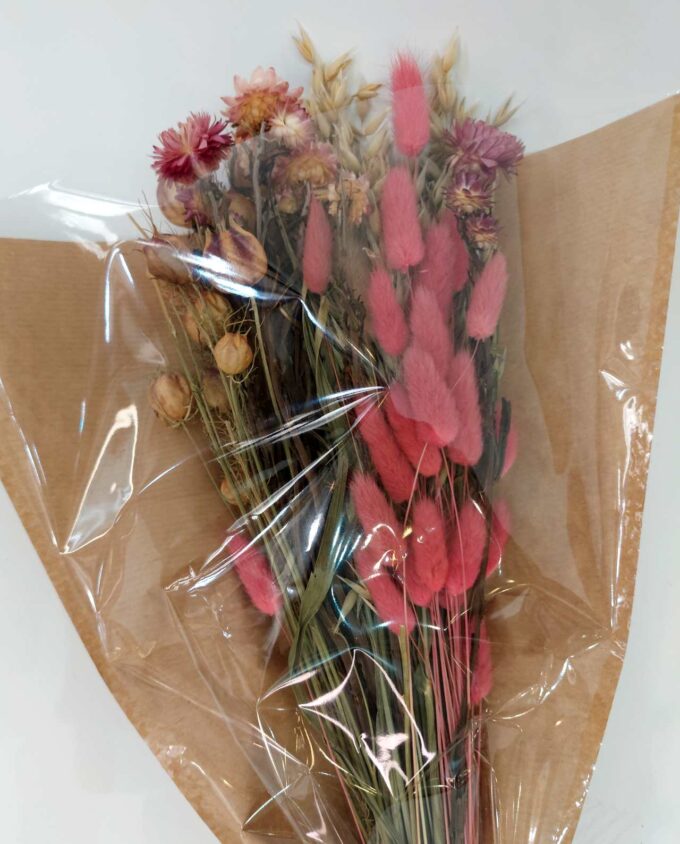 Dried Flowers Pink Natural Mix Bouquet